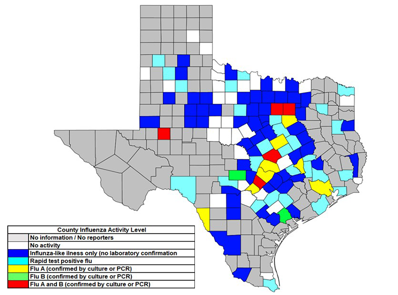 Week 39 Flu Surveillance Map