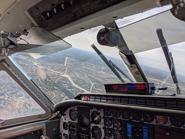 Inside the cockpit of aircraft