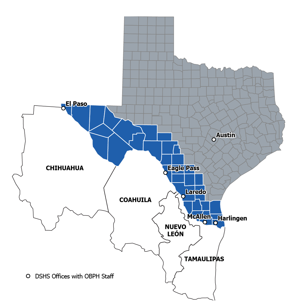 map of the border area